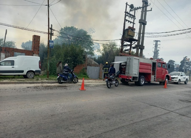 Intervención de los bomberos.