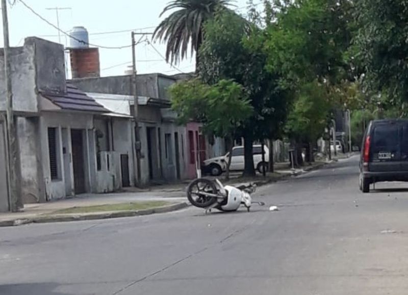 Una moto involucrada.