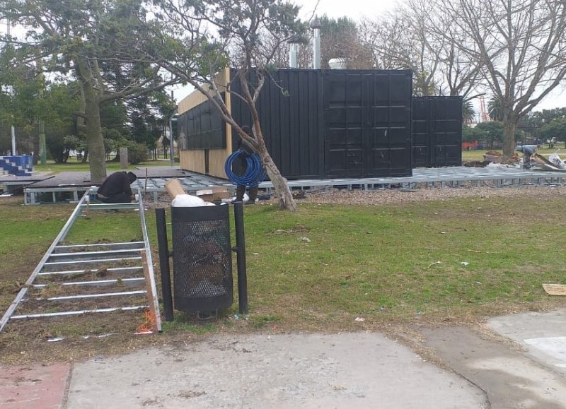 Instalación en el Parque Cívico.