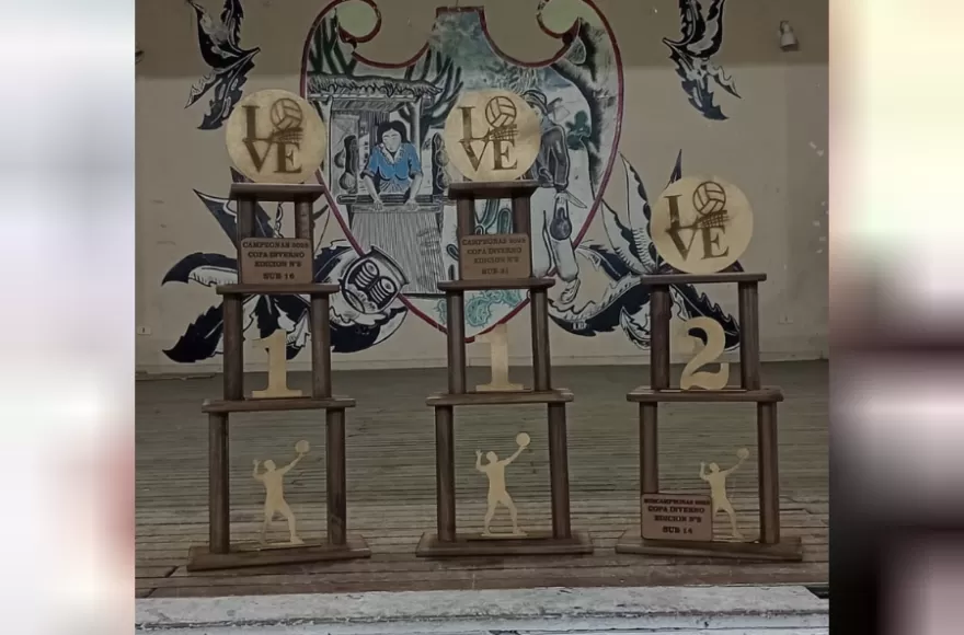 Los trofeos obtenidos.
