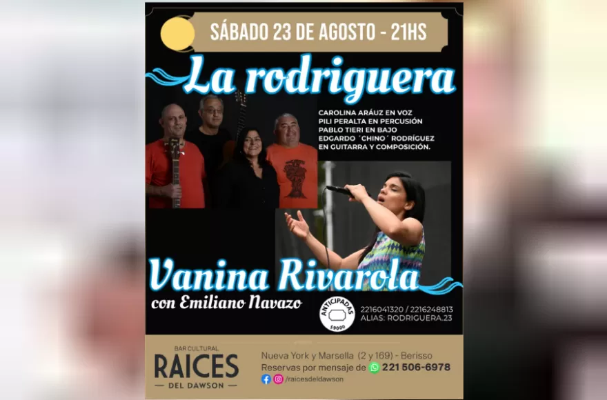 La Rodriguera y Vanina Rivarola ofrecen su propuesta folklórica.