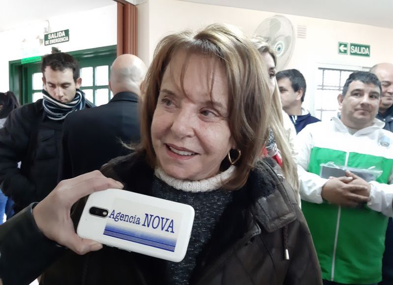 La candidata a senadora por la tercera sección electoral, Hilda "Chiche" Duhalde. (Foto: Isabel Marin- NOVA)