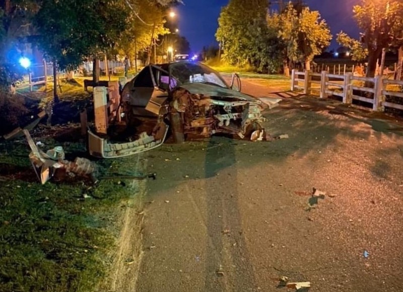 Así quedó el vehículo involucrado (foto: AhoraBerisso).