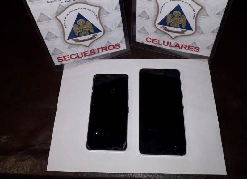 Celulares incautados.