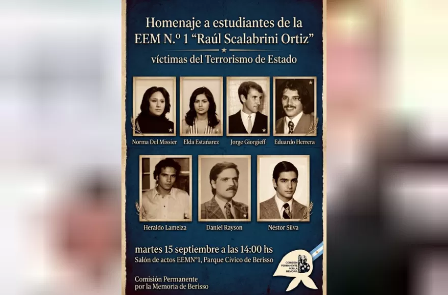 Se colocará una nueva placa con los nombres de los estudiantes detenidos desaparecidos y/o asesinados durante la última dictadura cívico-militar.