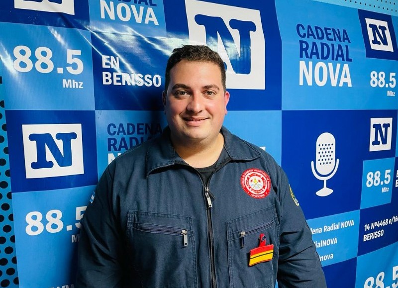 Leandro Parodi, bombero voluntario de Berisso.