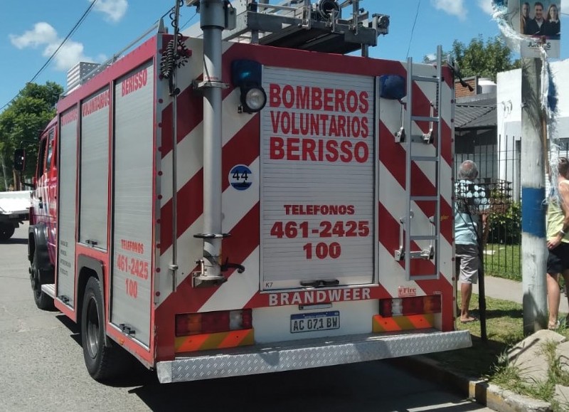 Intervención de los bomberos.