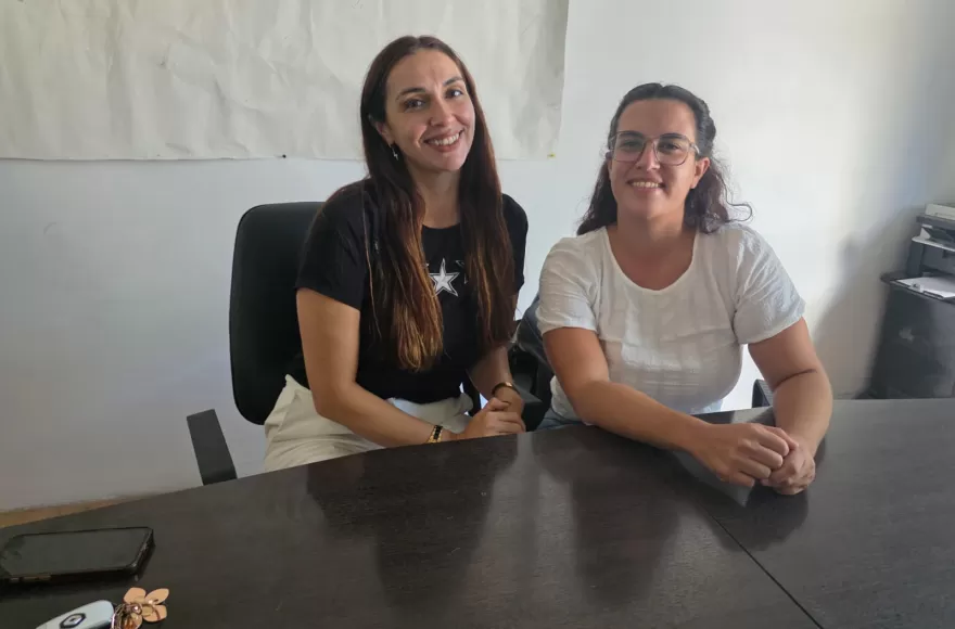 Gimena Carvajal y Antonella Villa Chiodo, concejales del bloque UCR - AMUBE.