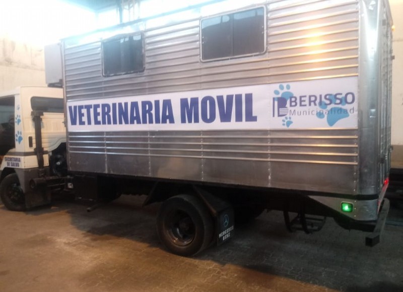 Puesto veterinario móvil.