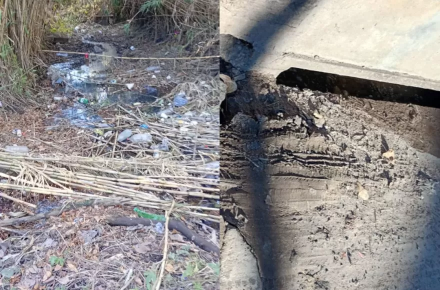 La falta de mantenimiento genera que el agua no circule correctamente, denuncian los vecinos.