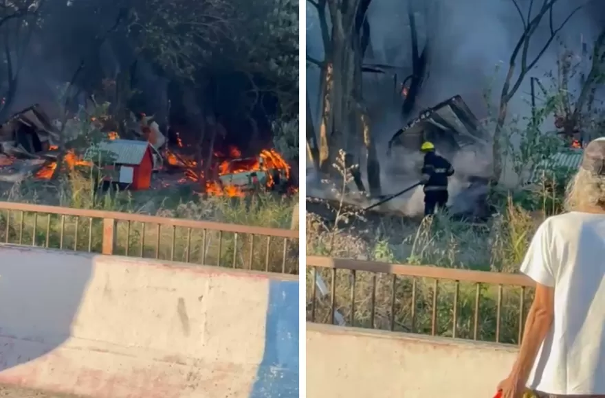 Dramáticas escenas del incendio.
