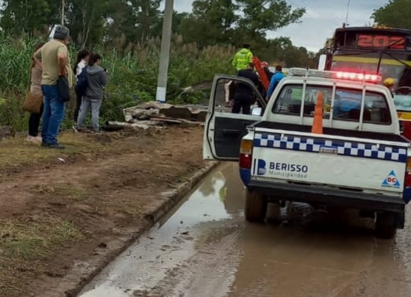 Tremendo susto y una vecina herida.