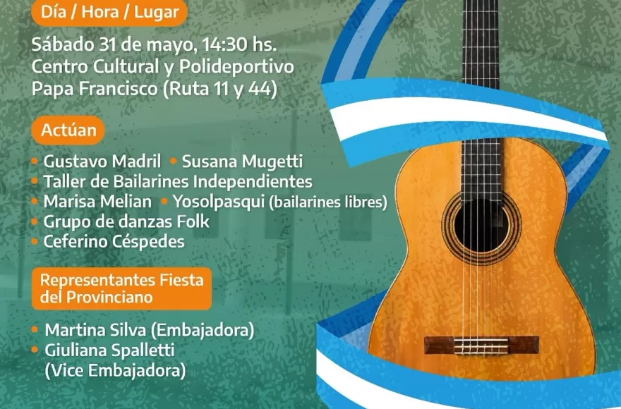 Festival folklórico y peña libre.