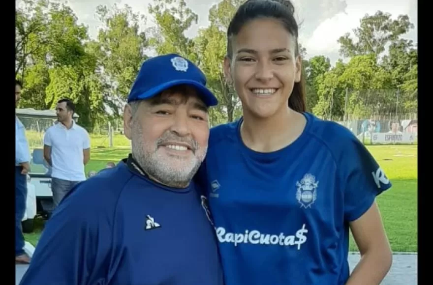 Junto a Diego Maradona.