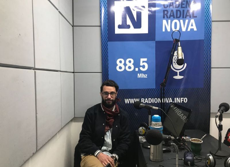 Lucas Leonio, en el aire de BerissoCiudad en Radio.