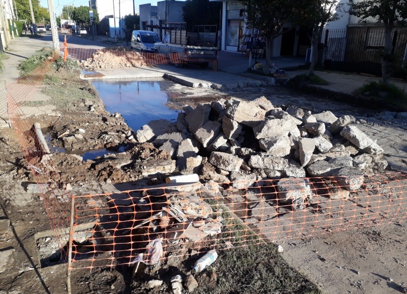 Primera etapa de los trabajos.