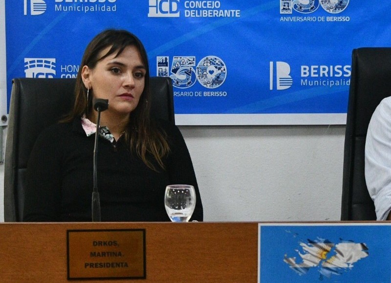 Martina Drkos, titular del Concejo Deliberante.