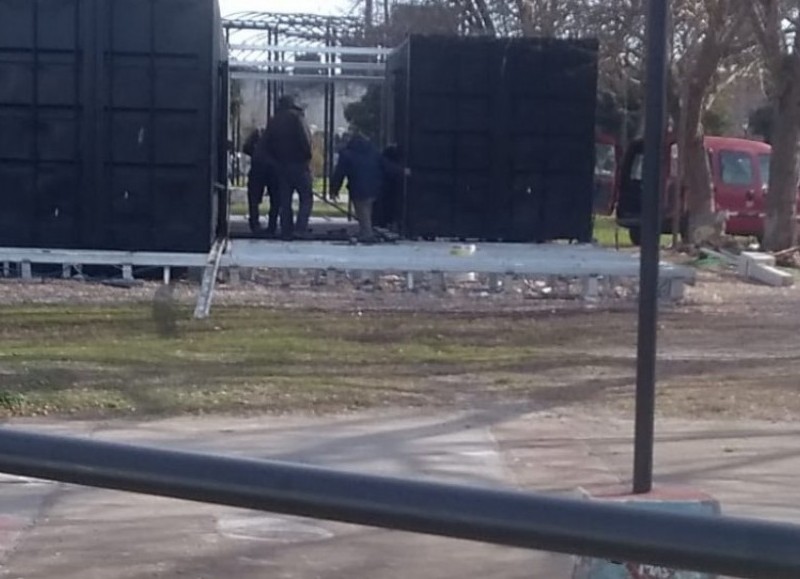 Siguen las tareas en el Parque Cívico.