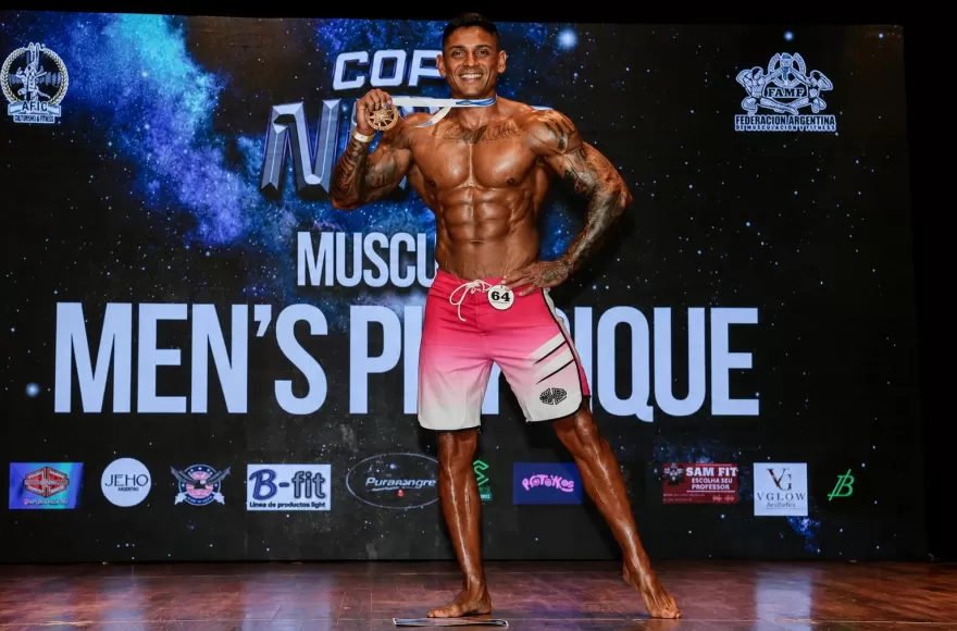 Matías Lara se consagró campeón en la Copa Nova 2026 y sigue haciendo carrera en el culturismo argentino