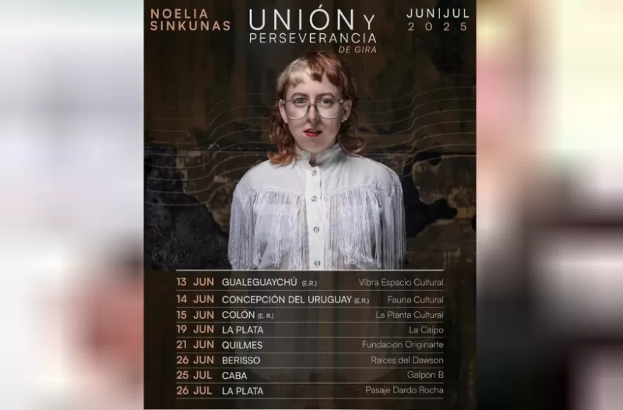 Las fechas de la gira de Noelia Sinkunas.