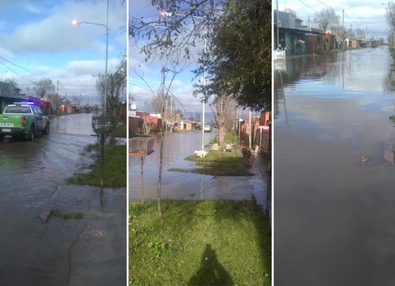 Cesó la lluvia pero la "laguna" sigue.