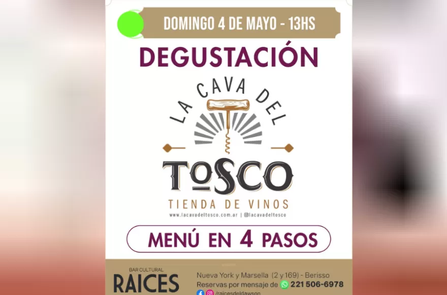 La Cava del Tosco ofrece una degustación con menú de cuatro pasos.