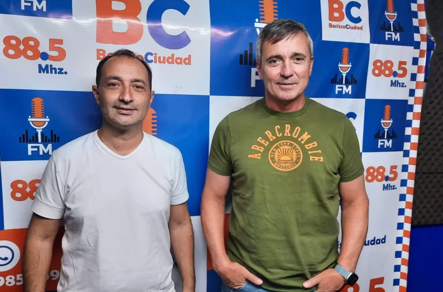 Los integrantes de la Cámara de Comercio local, Alejandro Pérez Orbanich y Mariano Schmarson.