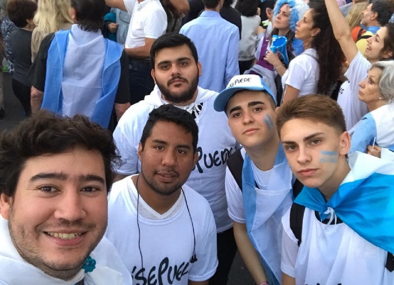 Presencia berissense en la marcha al Obelisco.