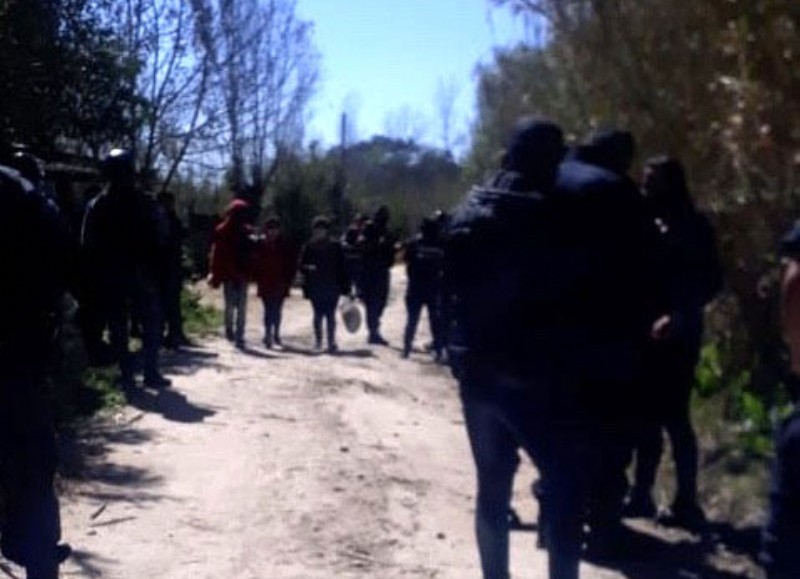 Despliegue policial en la zona.