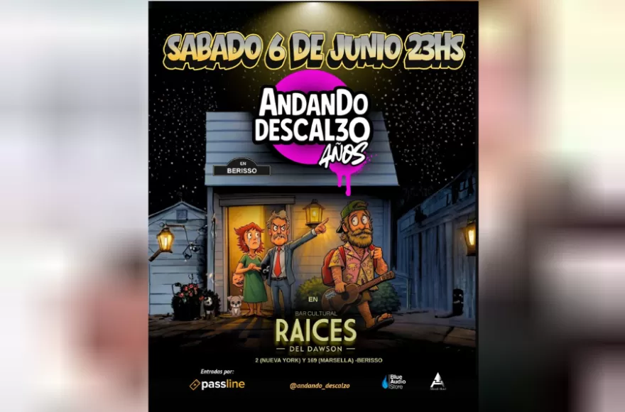 Andando Descalzo se presenta el sábado.
