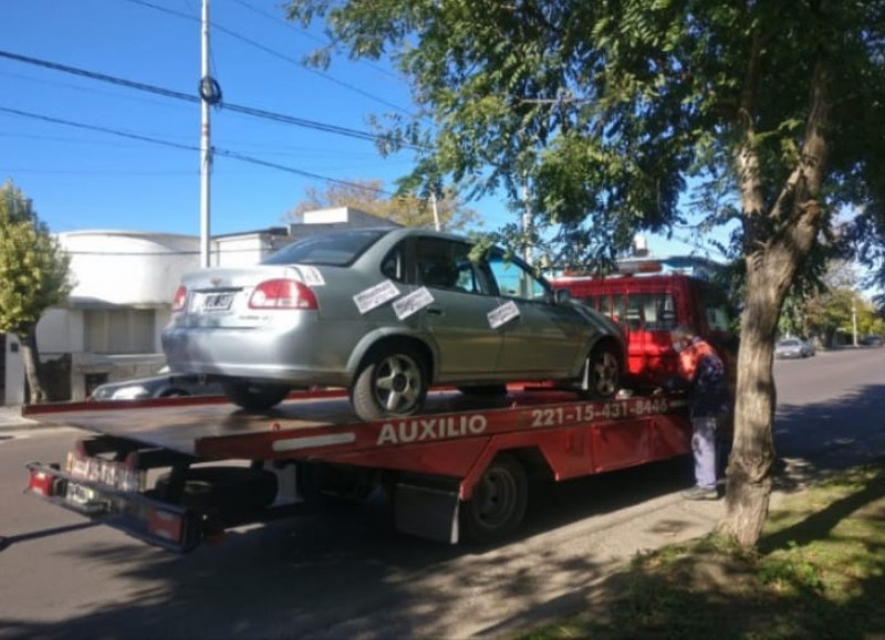 Uno de los vehículos en infracción.