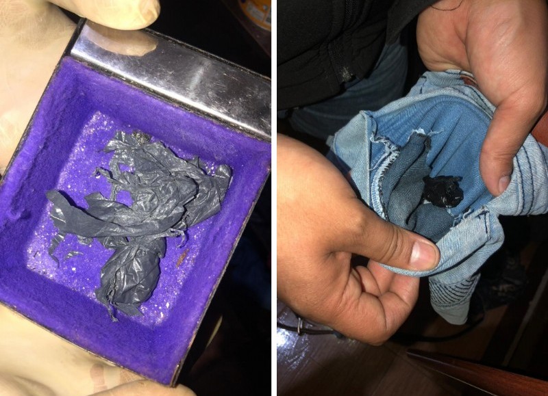 Secuestraron 28 envoltorios de nylon con cocaína; 2 tarros plásticos; un plato con vestigios de cocaína junto a una cuchara con la cual se preparaban las dosis; 6 teléfonos y 4700 pesos.