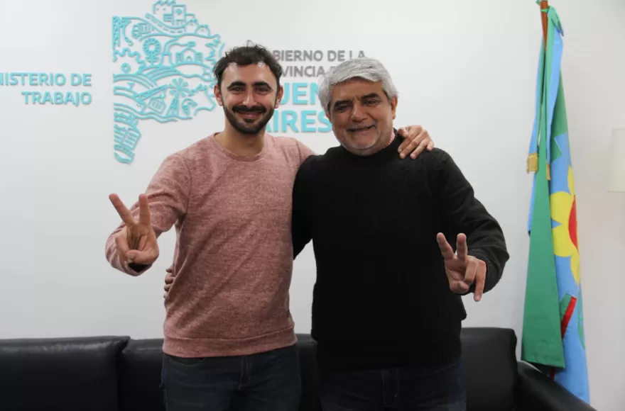 Santiago D'Elía junto a Walter Correa.