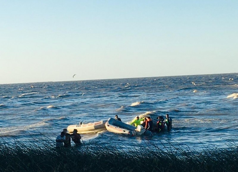 Zona lindante a la desembocadura del caño cloacal