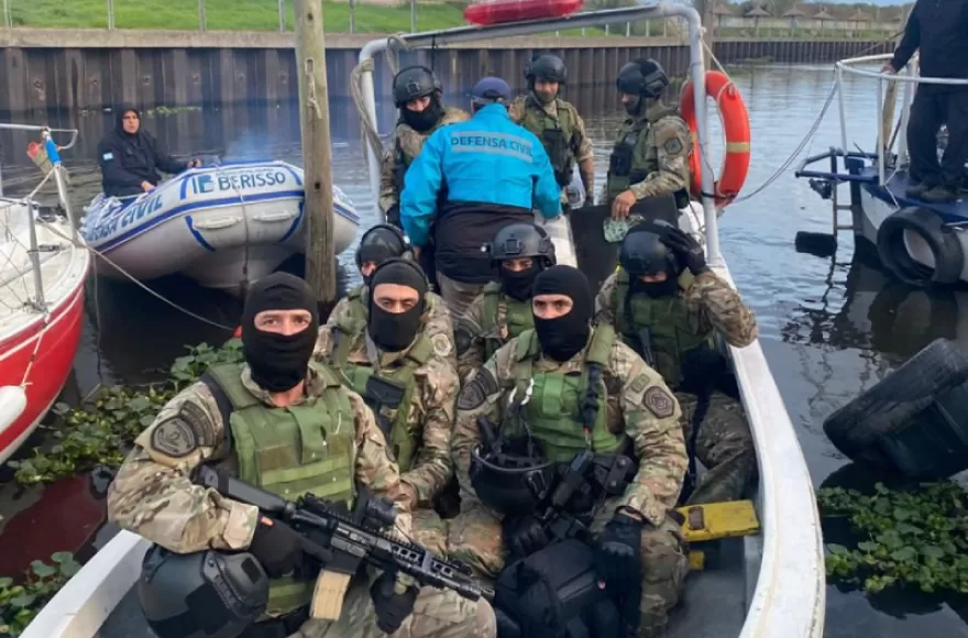 El operativo en la ciudad incluyó tareas en Isla Paulino.