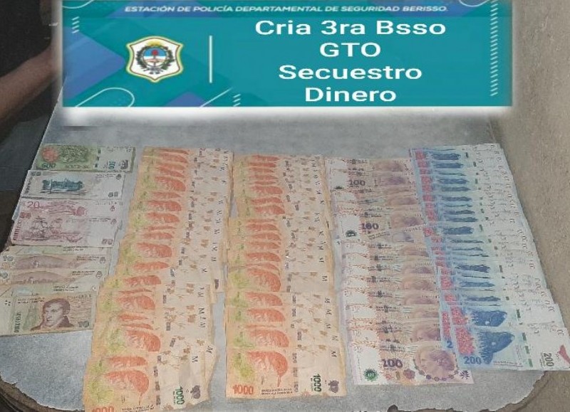 Secuestro de dinero en efectivo.