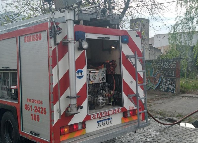 Rápida intervención de los bomberos.