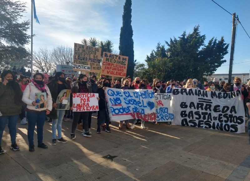 Concentración durante la mañana de este viernes.