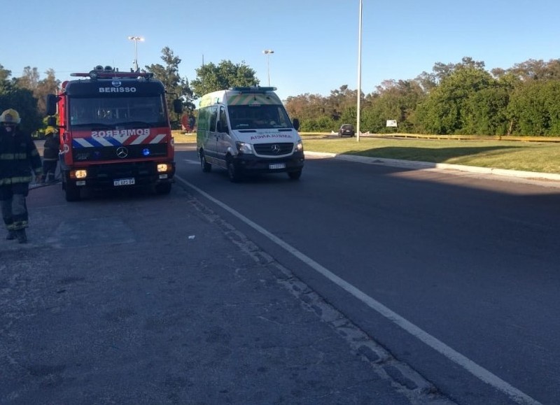 Intervención de Bomberos y del SAME.