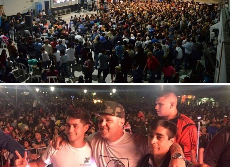 Mincarelli encabezó un masivo acto militante y Paulenko con el Pepo llenó el Parque Cívico. Cagliardi, sin foto.