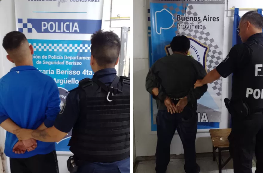 Los aprehendidos, de 19 y 23 años y ambos de nacionalidad ecuatoriana, fueron trasladados a la dependencia policial.