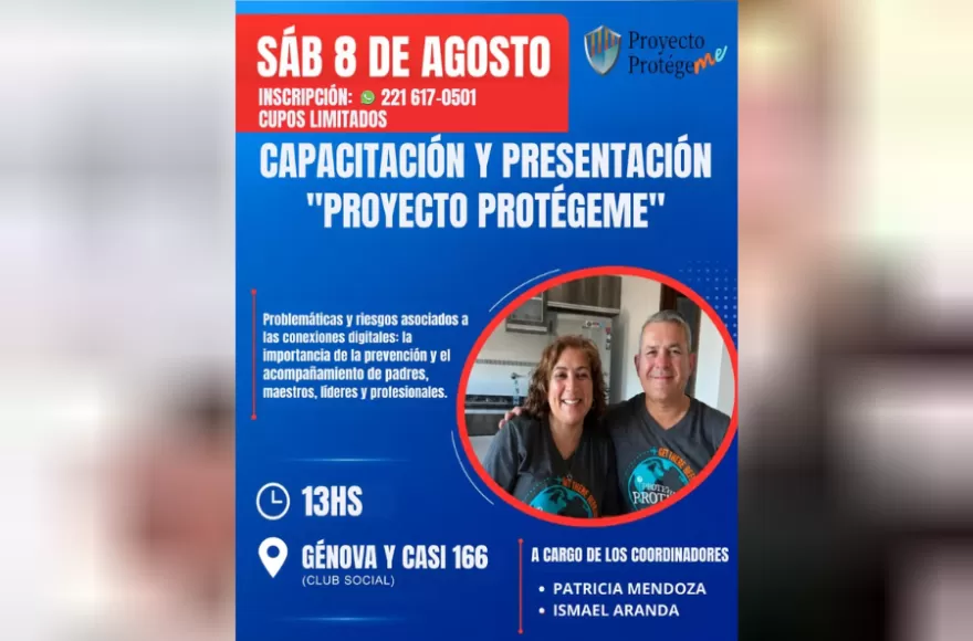 La actividad tendrá el 8 de agosto.