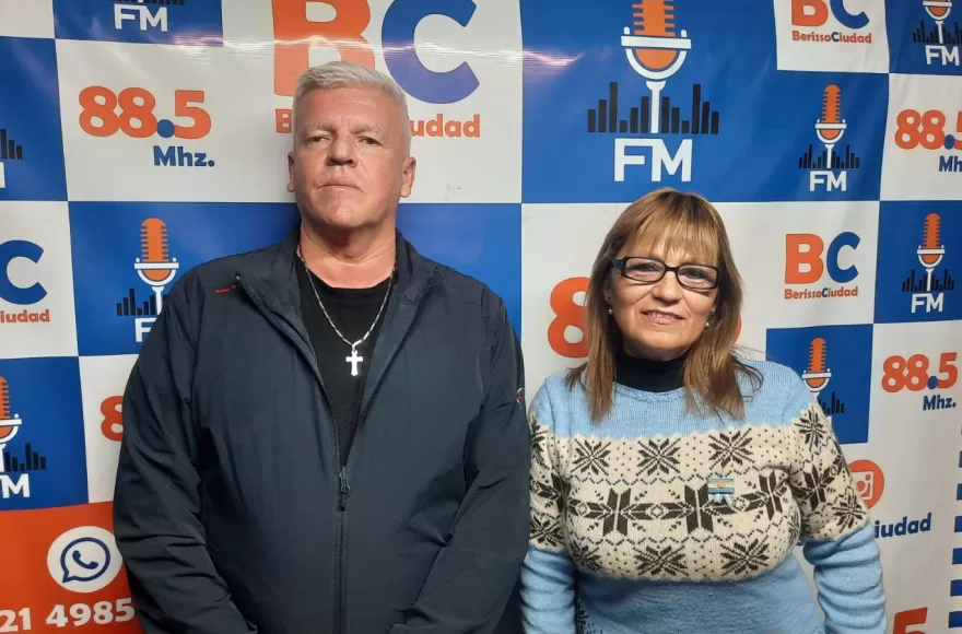 Diego Lucero y Leticia Guerrero, candidatos a concejales por el Frente Patriota Federal Berisso.