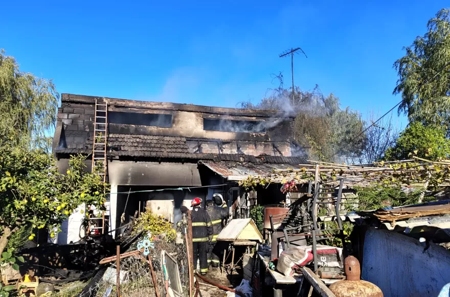 Pérdidas totales en una vivienda alcanzada por un incendio
