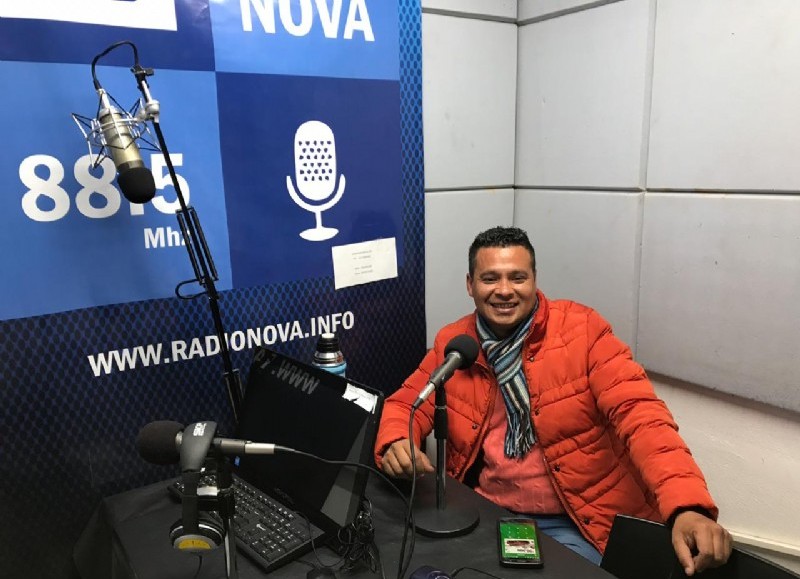 El candidato a concejal, en el aire de BerissoCiudad en Radio.