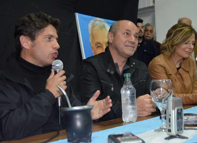 Axel Kicillof, Mario Secco y Florencia Saintout.