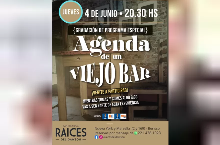 Se viene una edición especial de Agenda de un Viejo Bar.