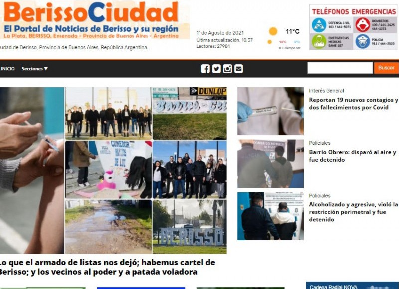 El primer diario virtual de la Capital Provincial del Inmigrante.