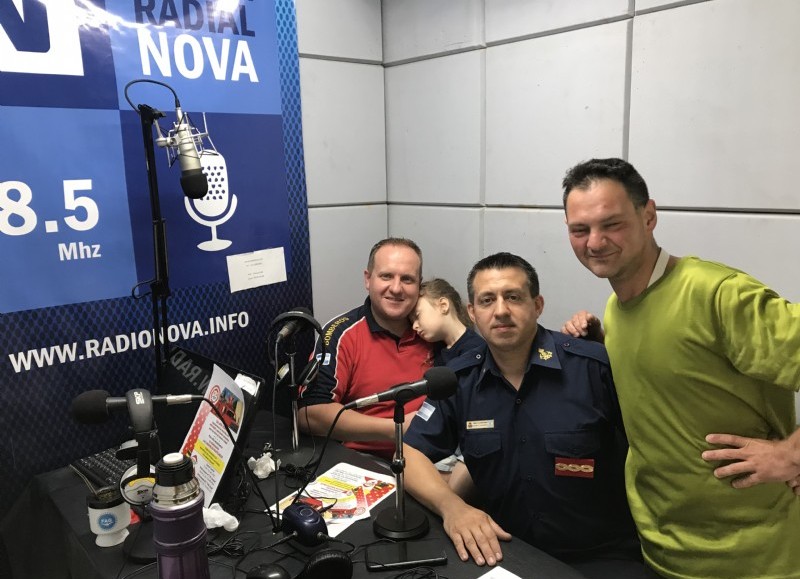 Federico Langone y Leandro Nedela en el aire de BerissoCiudad en Radio.