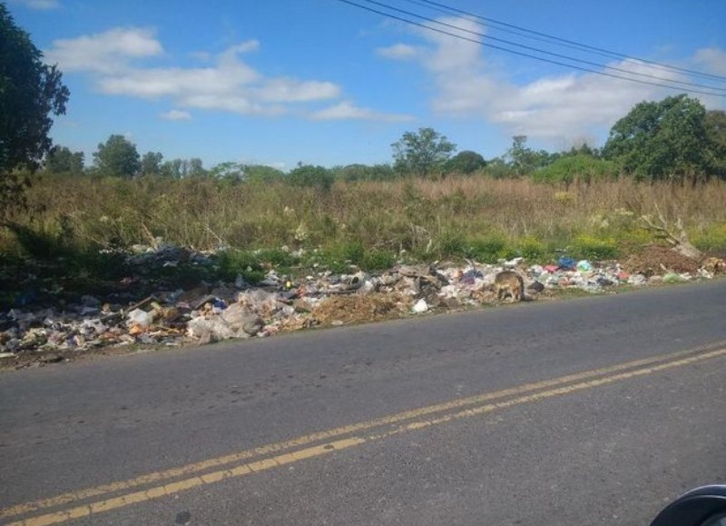 Microbasurales a la vera de la Ruta 11.